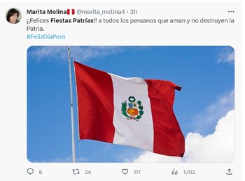 La periodista Marita Molina compartió