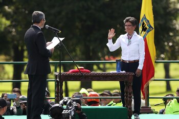Claudia López jura como alcaldesa de Bogotá (REUTERS/Luisa Gonzalez)