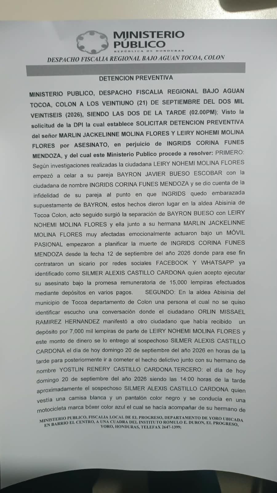 La hipótesis policial establece una distribución de roles entre las dos hermanas investigadas y los dos jóvenes detenidos.