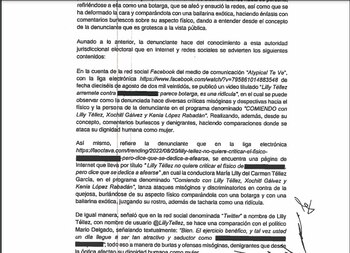 Lilly Téllez fue denunciada por