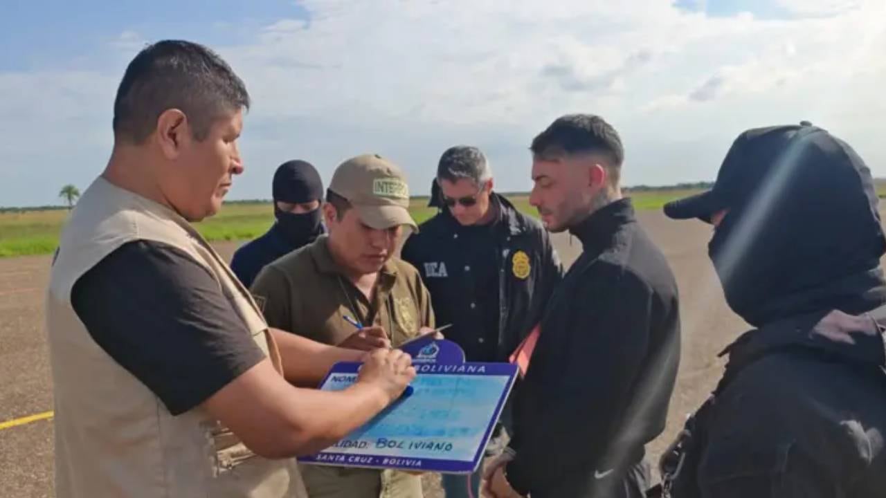 El operativo coordinado entre Bolivia y organismos internacionales acabó con la captura de Marset tras meses de fuga en la región (Policía de Bolivia/EFE)