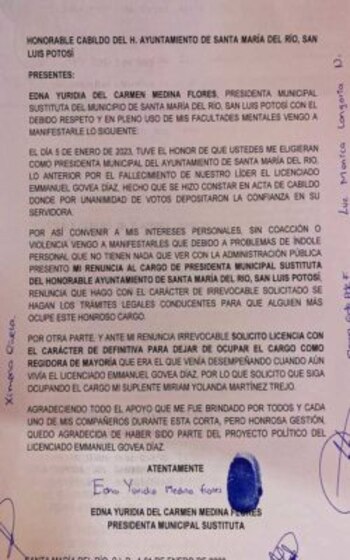 La alcaldesa de Santa María