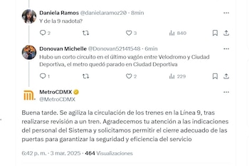Línea 9 metro servicio lento - 3 marzo 2025
