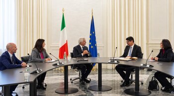 El primer caballero de Costa Rica, Jeffry Umaña, sostuvo reuniones con autoridades deportivas italianas para impulsar nuevas oportunidades de cooperación internacional. Crédito: Redes sociales Jeffry Umaña