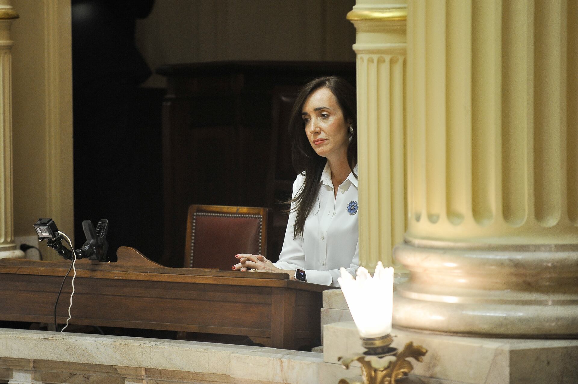 La vicepresidenta y titular del Senado, Victoria Villarruel, se mostró ayer en Tucumán casi sin aviso y hoy deberá estar con todas las luces prendidas ante lo que prepara la oposición (Gustavo Gavotti)