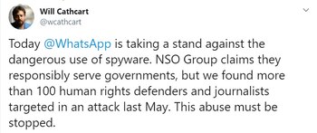 El jefe de WhatsApp no