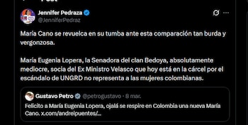 Jennifer Pedraza insistió en la