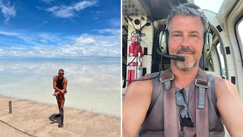 Baltasar Montaño en diferentes viajes alrededor del mundo