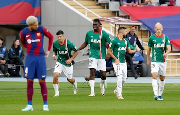 Los jugadores del Alavés celebran