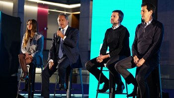 Daniel Scioli junto a Eduardo