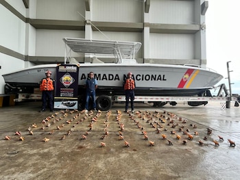La operación fue adelantada por unidades de la Estación de Guardacostas de Coveñas durante un patrullaje de rutina - crédito @ArmadaColombia/X