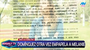Melanie Martínez acusa a Christian Domínguez de ser un “mal padre” tras recibir carta notarial. Captura: Magaly TV La Firme.