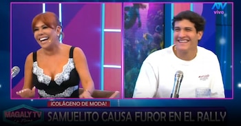 Hijo de María Pía Copello no esperaba advertencia de Magaly Medina sobre un posible ampay: “¿De verdad?”. Captura: Magaly TV La Firme.