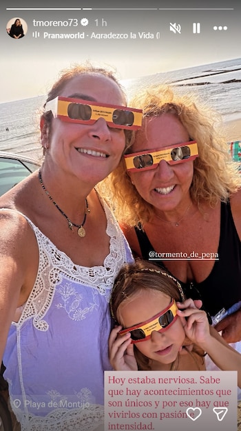 Así ha vivido el eclipse Toñi Moreno (Instagram)