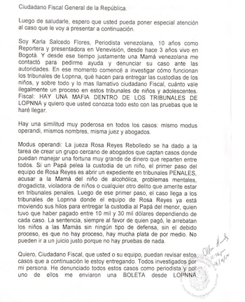 La denuncia con los diez