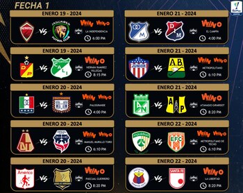 Programación Liga Betplay