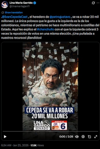 Lina María Garrido denunció supuesto