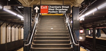 Escaleras del metro de Nueva