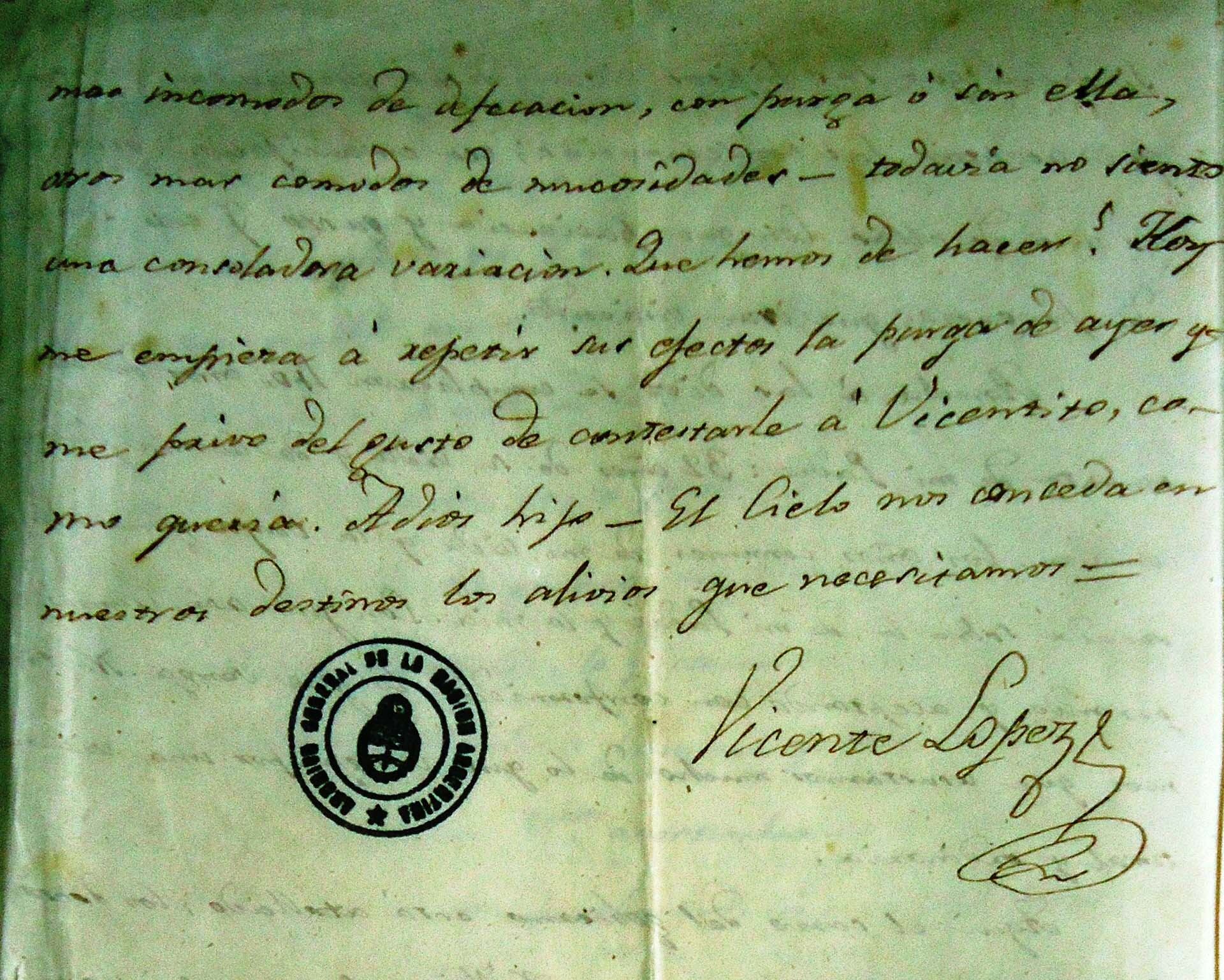 Firma de Vicente López y Planes