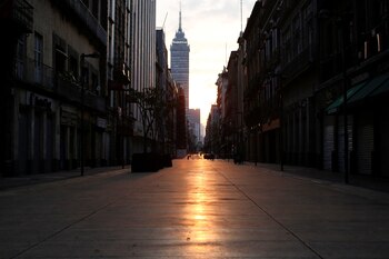 The Torre Latinoamericana is seen