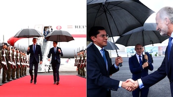 Roberto Velasco y el rey de España, Felipe VI. (Fotos: SRE)