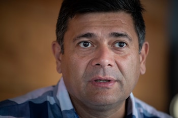 El opositor Freddy Superlano, durante