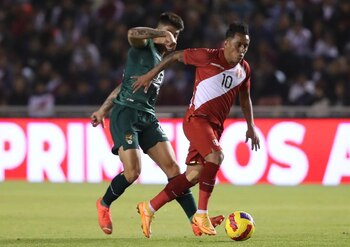 Christian Cueva en su último partido con la selección peruana (FPF).