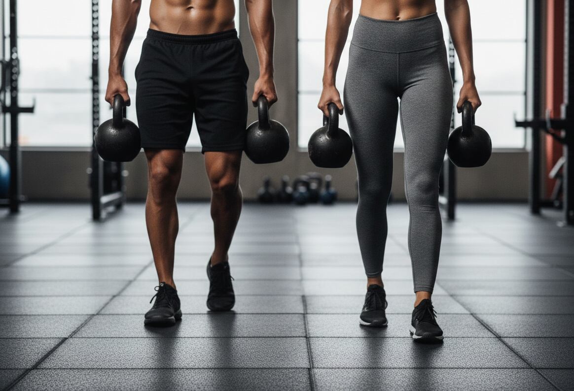 La caminata de granjero trasciende el ámbito deportivo, convirtiéndose en un ejercicio funcional que reproduce movimientos cotidianos y fortalece múltiples grupos musculares de manera simultánea (Imagen Ilustrativa Infobae)