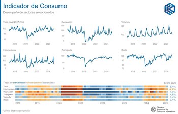 Indicador de consumo por rubros