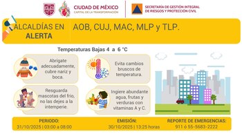 Activan alerta amarilla en estas