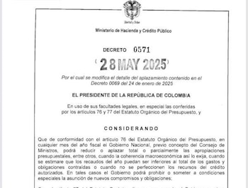 El Decreto 0571 establece un