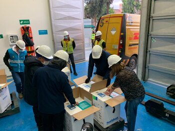 Llegada vacunas. Foto: Ministerio de