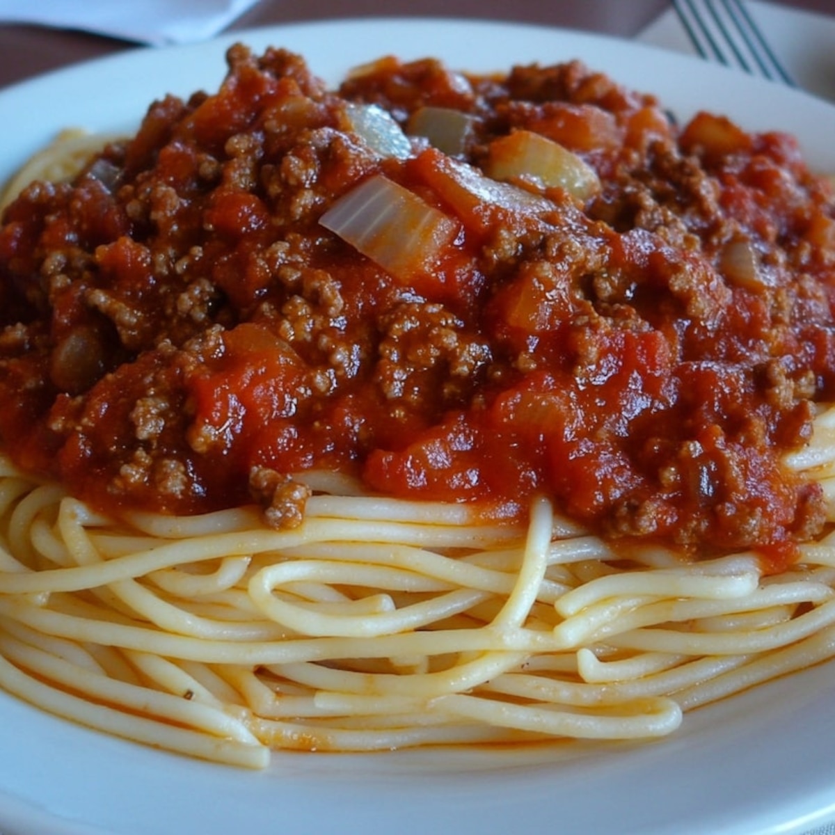 Espagueti a la bolognesa colombiana