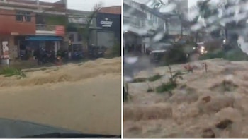Bajo el agua amaneció Fusagasugá este jueves debido a las intensas lluvias: imágenes de las inundaciones