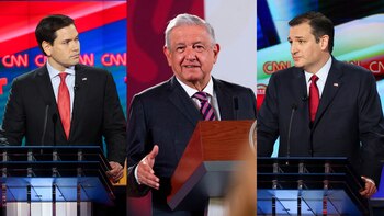 (Izq.) senador de EEUU Marco