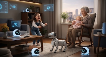 Robots de compañía y muñecos