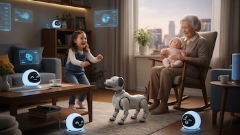 Bebés y mascotas robots, la