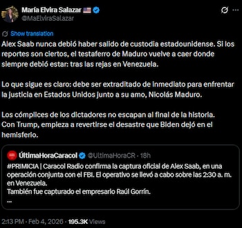 María Elvira Salazar advirtió que