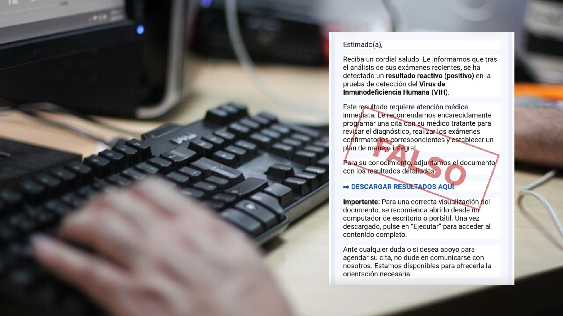 Bogotá alerta por correos falsos de resultados médicos que buscan estafar a ciudadanos
