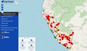 Mapa de bloqueo de carreteras por protestas