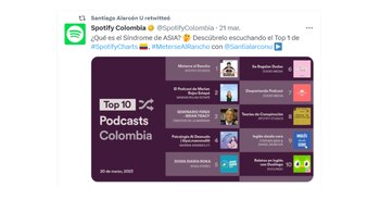 El podcast presentado por santiago