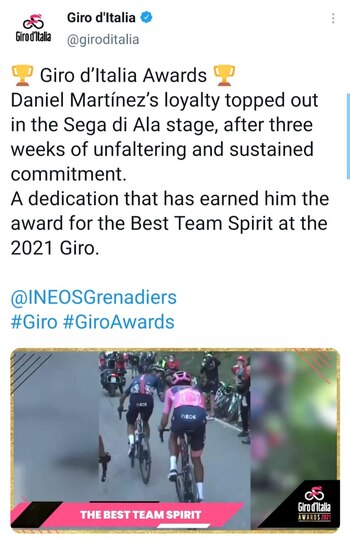 Egan Bernal y Daniel Martínez