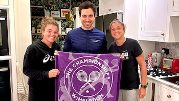 Con la tenista italiana Jasmine