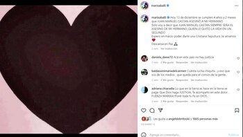El posteo de Marixa Balli