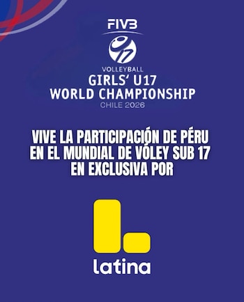 Latina TV transmitirá los partidos de Perú en el Mundial Sub 17 de vóley 2026.
