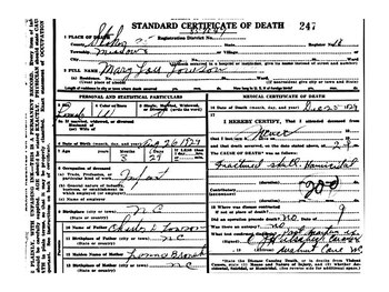 El certificado de defunción de