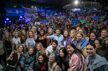 Axel Kicillof Estela Díaz Cristina Álvarez Rodríguez, acto mujeres y diversidades