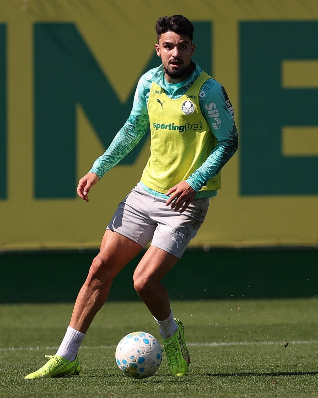 El punta retomó este lunes los entrenamientos en el Palmeiras (@Palmeiras)