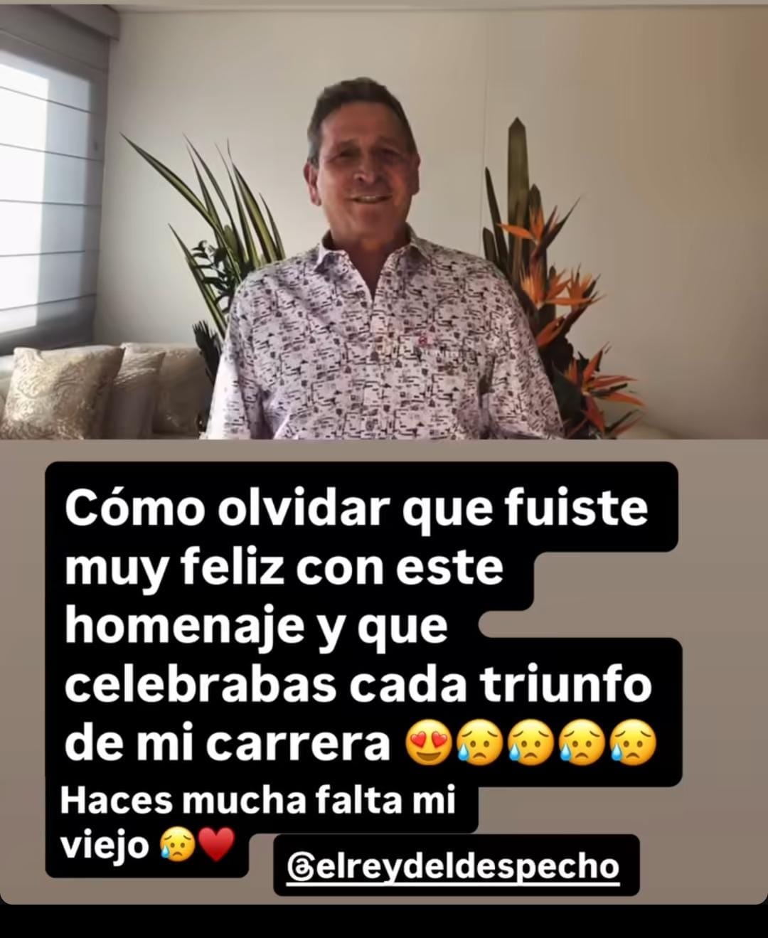 El famoso le agradeció a Arelys Henao por su homenaje en vida - crédito Arelys Henao / Instagram