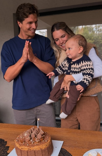 Eva Bargiela organizó el cumpleaños especial de Gianluca Simeone junto a su hijo Faustino (Instagram)